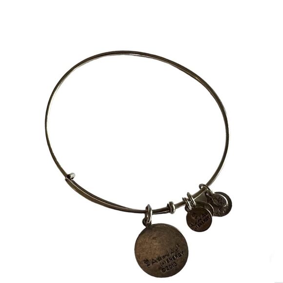 Alex and Ani Rafaelian Silver Infinity Charm Bangle Bracelet - Picture 9 of 13